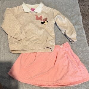 Disney Minnie Mouse Gray and Pink Outfit